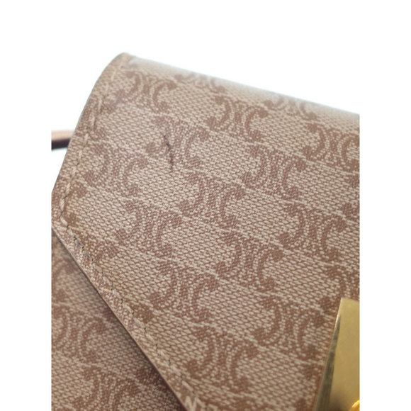 Celine Macadam Pattern Shoulder Bag Beige x Brown - Picture 7 of 9